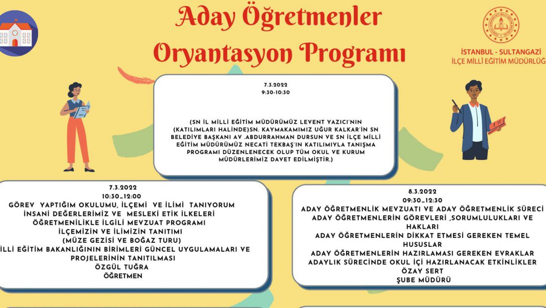  Aday Öğretmenler Oryantasyon Programı 